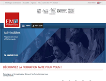 Tablet Screenshot of ecole-management-normandie.fr